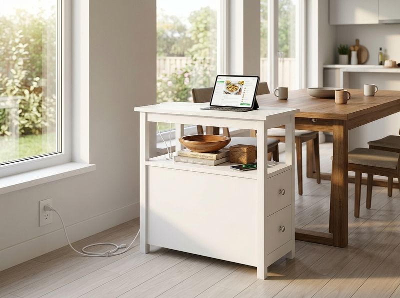 Family living space with a Sandinrayli side table beside the seating